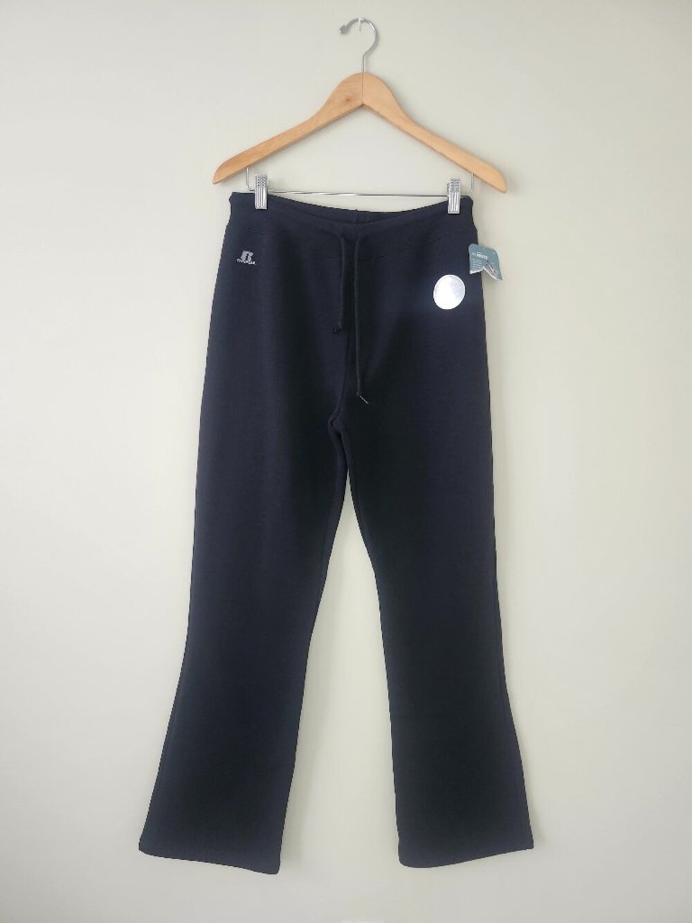 New Women's Russell Athletic Dri-Power Open Bottom Sweatpants / Black / Size: M